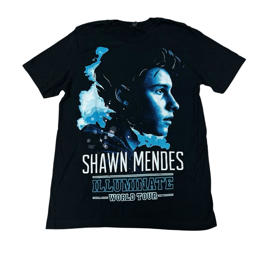 Shawn Mendes Illuminate World Tour T-Shirt‎ Merch Black Size Large
